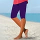 thumbnail image 2 of Ploknplq Shorts for Women,Ladies Shorts,Loose Shorts Women,Leggings For Women Knee Length Leggings Cropped Pants Casual Solid Comfy,Womens Shorts Dressy Casual,Comfy Shorts for Women Purple 2XL, 2 of 5