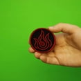 thumbnail image 2 of Fire Nation Symbol Round Embroidered Iron On Patch, 2 of 2