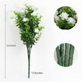 thumbnail image 2 of Viworld 12 Bundles Artificial Flowers, Fake Outdoor UV Resistant Plants Artificial Lotus Flowers Eucalyptus Greenery Shrubs Bridal Wedding Bouquet for Home Garden Party Wedding Decoration (White), 2 of 8