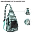 thumbnail image 3 of Owl Pattern Travel Sling Bag - Fashionable Crossbody Backpack with USB Charging Port, Perfect for Tech Essentials, 3 of 3