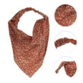 thumbnail image 3 of Unique Bargains Women's 1pc Stylish Ditsy Floral Headwrap 9.25''x8.86'' Orange Red, 3 of 6