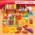 thumbnail image 1 of Kids Pretend Play Kitchen Toys Mini Food Toys Simulation Cookware Cooking BBQ Oven Kit Role Play Game Educational Gift Children, 1 of 7