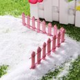 thumbnail image 1 of SHOWERORO 10 Pcs Mini Clôture en Bois Forme Réaliste pour Décoration de Jardin Mini Rose, 1 of 6