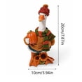 thumbnail image 3 of Bcylexb Autumn Harvest Goose Costume Holding Pumpkin, Knitted Beanie & Plaid Scarf Outfit Cute Porch Goose Clothes Garden Decor for Thanksgiving Holiday Display, 3 of 8