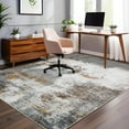 thumbnail image 5 of GlowSol Area Rug 5'x7' Modern Abstract Washable Rugs for Living Room Bedroom Indoor Soft Non Slip Low Pile Throw Rug, Brown, 5 of 8