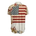 thumbnail image 5 of Mutghys Button up Shirt Women Independence Day Printed Lapel Short Sleeve Shirts Lightweight Breathable Relaxed 250th Anniversary USA Casual Shirts, 5 of 5