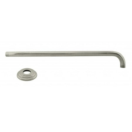 UPC: 0747028461078 | Westbrass D3703-1-07 1/2 IPS x 19 Wall Mount 90-Degree Rain Shower Arm with Flange Satin Nickel