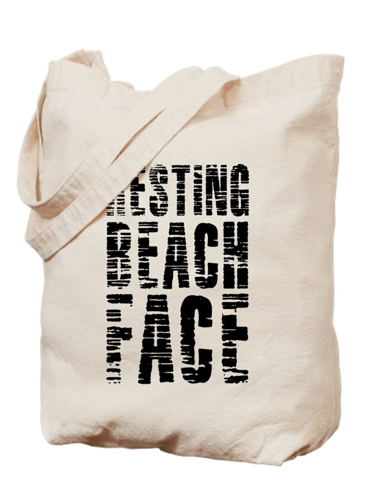 resting beach face tote