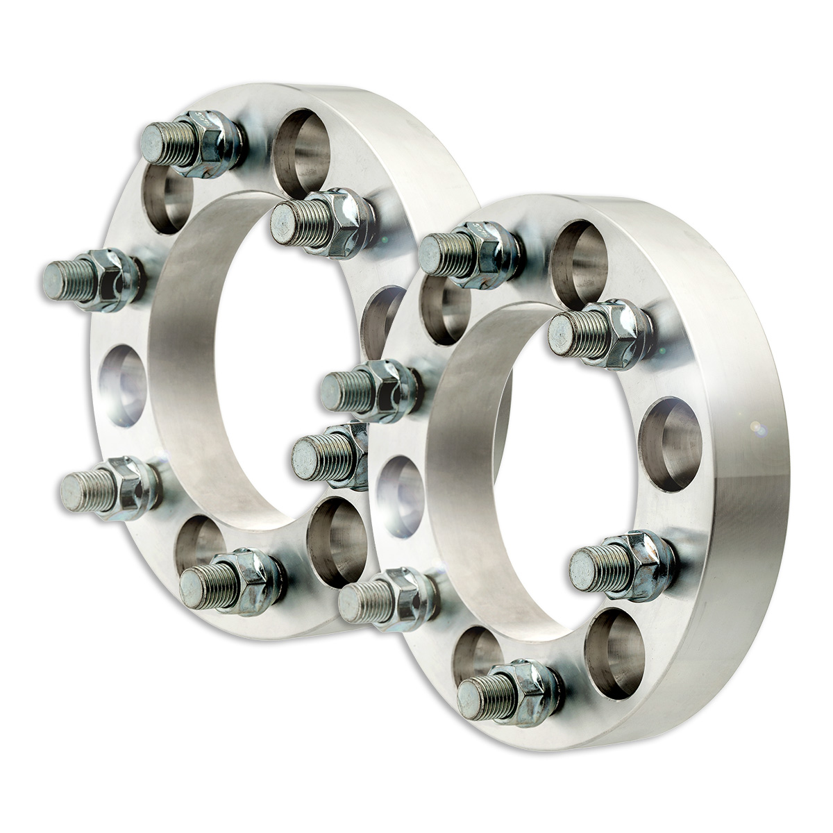 2 Billet Wheel Spacer Adapters 6x139.7/6x5.5 1.25" Width M14x1.5