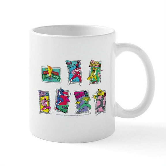 CafePress - Power Rangers Group Shots - 11 oz Ceramic Mug - Novelty Coffee Tea Cup