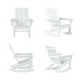 thumbnail image 2 of WestinTrends Ashore Patio Rocking Chairs Set of 4, All Weather Poly Lumber Plank Adirondack Rocker Chair, Modern Farmhouse White Rocking Chairs for Porch Garden Backyard and Indoor, 2 of 11