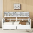 thumbnail image 2 of Ozi Twin Size Metal Daybed with 2 Drawers - White, 2 of 17