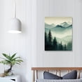 thumbnail image 4 of ARISTURING Mountain Wall Art Decor   Sage Green Forest Canvas Wall Art Prints Nature Landscape Wall Decor Watercolor Pine Tree Pictures Abstract Modern Painting for Living Room   12x16 in, 4 of 5