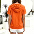 thumbnail image 7 of Short Sleeve Hoodies for Women Summer Fall Lightweight Zip Up Sweatshirt with Pockets Casual Jacket Outerwear, 7 of 7