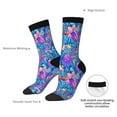 thumbnail image 4 of Balery Colorful Mushrooms Pattern Crew Socks Unisex– Soft & Breathable Socks for Men & Women, One-Size Fits Most (US 5-11), Comfortable & Durable for Daily Wear, 4 of 6