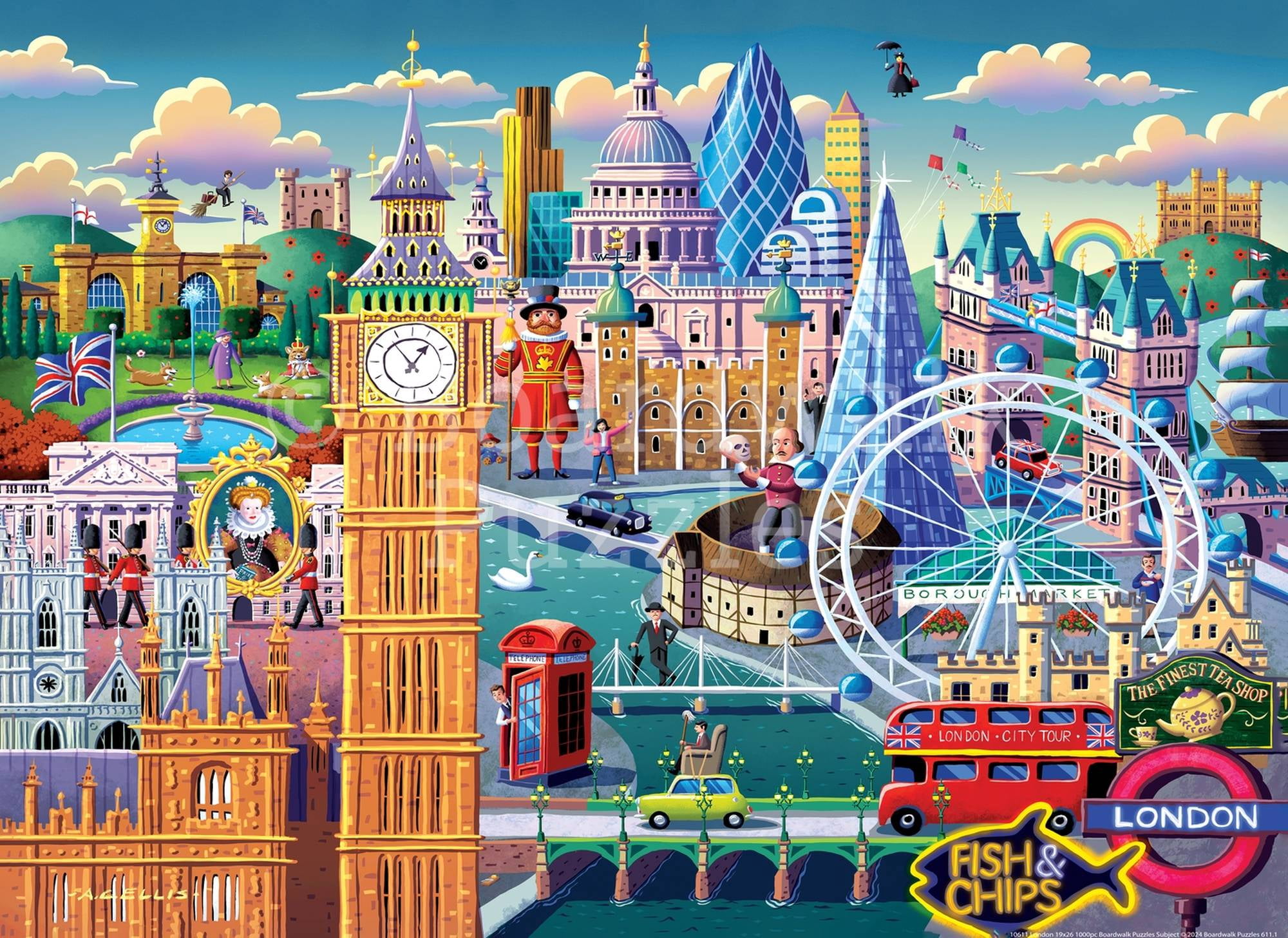 London - 1000 Piece Boardwalk Jigsaw Puzzle
