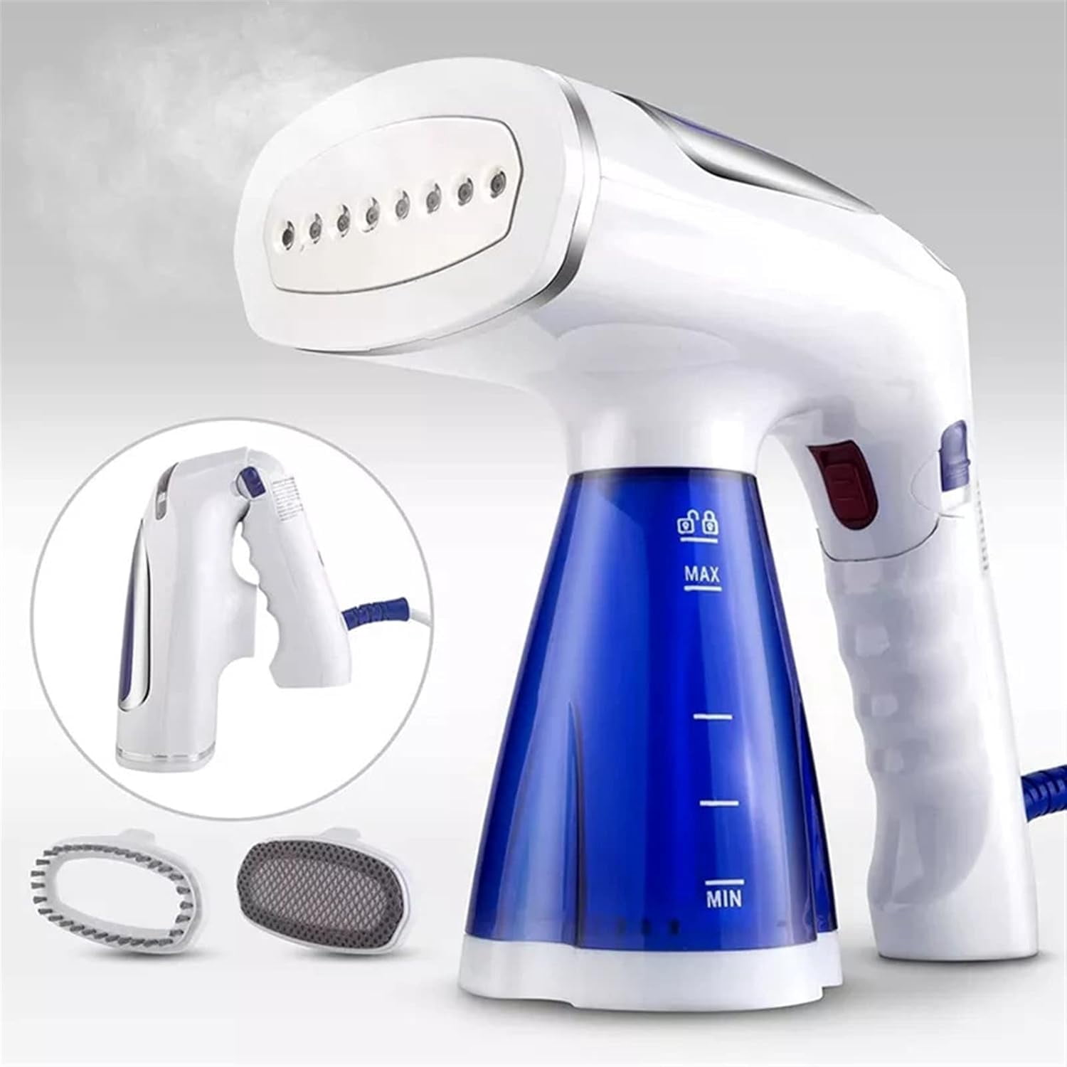 Irons, Steam Iron Handheld Garment Steamer Hand-Held Fabric Vertical Portable Home Travelling For Clothes Iron