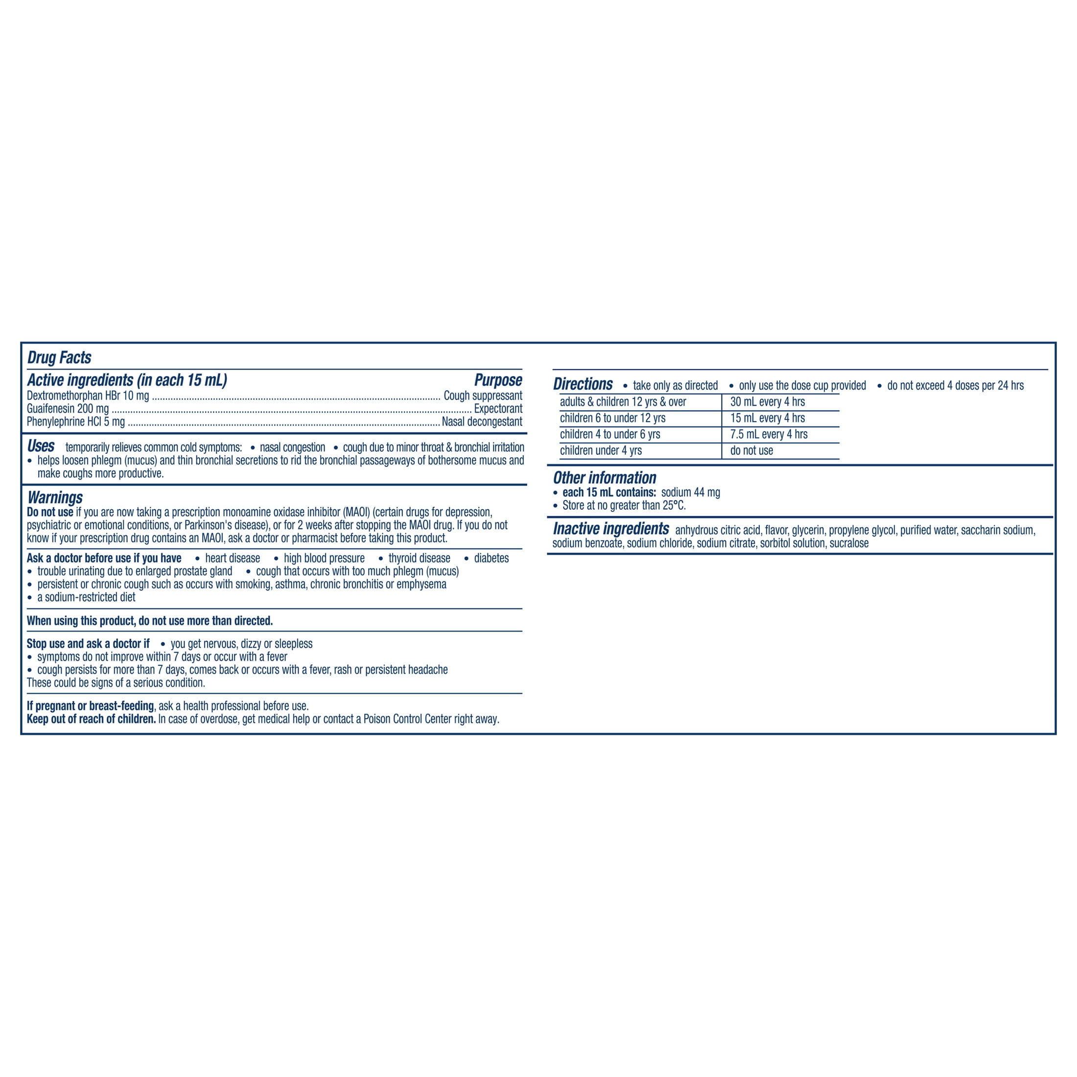 Vicks Children's Cough and Congestion Relief, 6 fl oz - Free of Artificial Dyes and Flavors