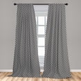 thumbnail image 5 of Ambesonne Houndstooth Curtains, Classic Simple Ornament, Pair of 28"x95", Charcoal Grey and White, 5 of 5