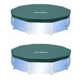 thumbnail image 1 of Intex Housse Ronde de 10 Pieds pour Piscine de Cour Arrière Easy Set Extérieure, Bleu (Lot de 2), 1 of 5