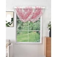 thumbnail image 2 of Eucalyptus Pink Sheer Waterfall Valance Curtains for Window, Vintage Bottle Succulents Flower Stripes Rod Pocket Sheer Topper Swag Curtains for Living Room, Kitchen 38.5"W x 47.2"L, 1 Panel, 2 of 7