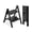 Black-2 Step, variant on 5 Step Black Iron Stepladder Portable Folding Stool for Kitchen Home Library Office