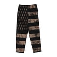 thumbnail image 4 of Xecao American Flag with Desert Camouflage Women's Straight Lounge Pajama Pants: The Epitome of Relaxed Sleepwear, 4 of 9