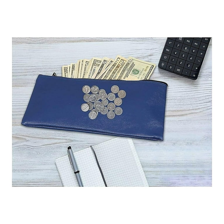 Multipurpose Zipper Deposit Bags, Polyester, 11.3 x 6.3, Blue, 3/Pack Multipurpose Zipper Deposit Bags, Polyester, 11.3 x 6.3, Blue, 3/Pack