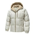 thumbnail image 4 of Men's Puffer Jacket Warm Ski Jacket Water Resistant Winter Coat Insulatedd Thermal Jacket with Hood Purple 3XL, 4 of 7