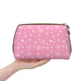 thumbnail image 4 of Rateoe Snowflake pink backgrounds for Travel Makeup Bag,Large Capacity Cosmetic Bags for Women,Waterproof Portable Pouch Open Flat Toiletry Bag Make up Organizer, 4 of 8