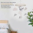 thumbnail image 2 of Baby Crib Mobile Birds & Clouds Felt Nursery Ceiling Decoration For Girls & Boys Grey & White, 2 of 5