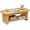 Yellow, variant on Gymax 2-Tier Oval Coffee Table 47'' Mid Century Center Table w/ Bottom Storage Shelf Walnut