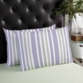 thumbnail image 4 of Light Purple Grey Stripe Throw Pillow Cover 24 x 36 Inch Decorative Pillow Cover Farmhouse Minimalist Striped Lumbar Pillowcase Seasonal Rectangle Cushion Case for Couch Sofa Bed Living Room, 4 of 7
