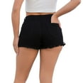 thumbnail image 3 of Cathalem Shorts for Women Trendy Summer Going Out Women's Summer Denim Shorts Casual Short Jeans(Black,XL), 3 of 5