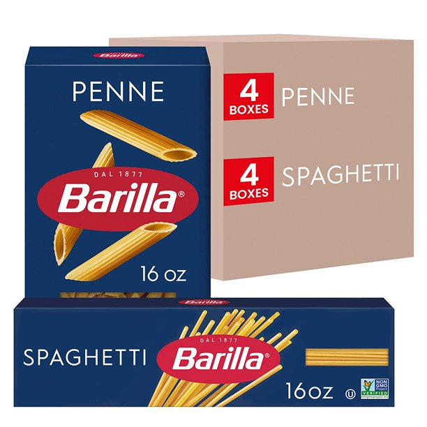 Barilla Penne Pasta & Spaghetti Pasta Variety Pack, 16 oz. Boxes (Pack