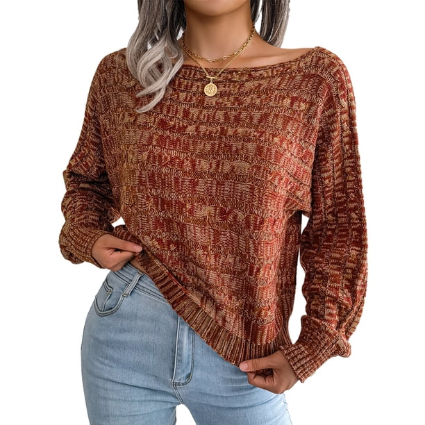 Top de manga larga para otoño e invierno para mujer camiseta informal lavable a máquina para mujer poliéster para todos los días ANGGREK Otros