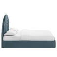 thumbnail image 5 of Platform Bed Frame, King, Blue, Velvet, Hotel Bedroom, Modern Contemporary, HB38113, 5 of 8