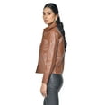 thumbnail image 5 of Ladies Leather Shirt in Cognac, 5 of 11