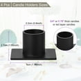 thumbnail image 2 of Uxcell Black Candlestick Holder Metal Square Candle Stand Centerpieces Decoration 4 Pack, 2 of 6