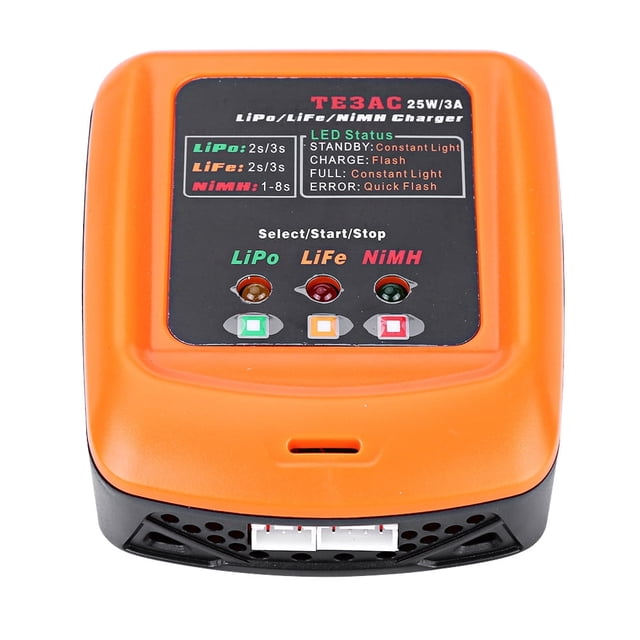 Balanced RC 25W 3A Balanced Charger for 2S/3S LiPo LiFe 1-8S NiMh Battery Remote Controller Accessory