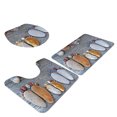 thumbnail image 1 of Coofit 3PCS Bath Rug Set Fashion Water Absorbent Decorative Toilet Rug Toilet Lid Cover, 1 of 4