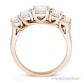 thumbnail image 3 of Round Cut Forever ONE Moissanite 5-Stone Trellis Wedding Ring in 14k Rose Gold, 3 of 4