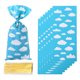 thumbnail image 1 of Nvzi 150 bolsas de celofán con cierres giratorios para dulces, galletas, repostería, pasteles, bodas, cumpleaños (azul y blanco), 1 of 5