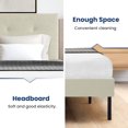 thumbnail image 4 of JUSTLET Queen Bed Frame, Upholstered Platform Bed Frame with Headboard for Adults, No Box Spring Needed, Beige, 4 of 6