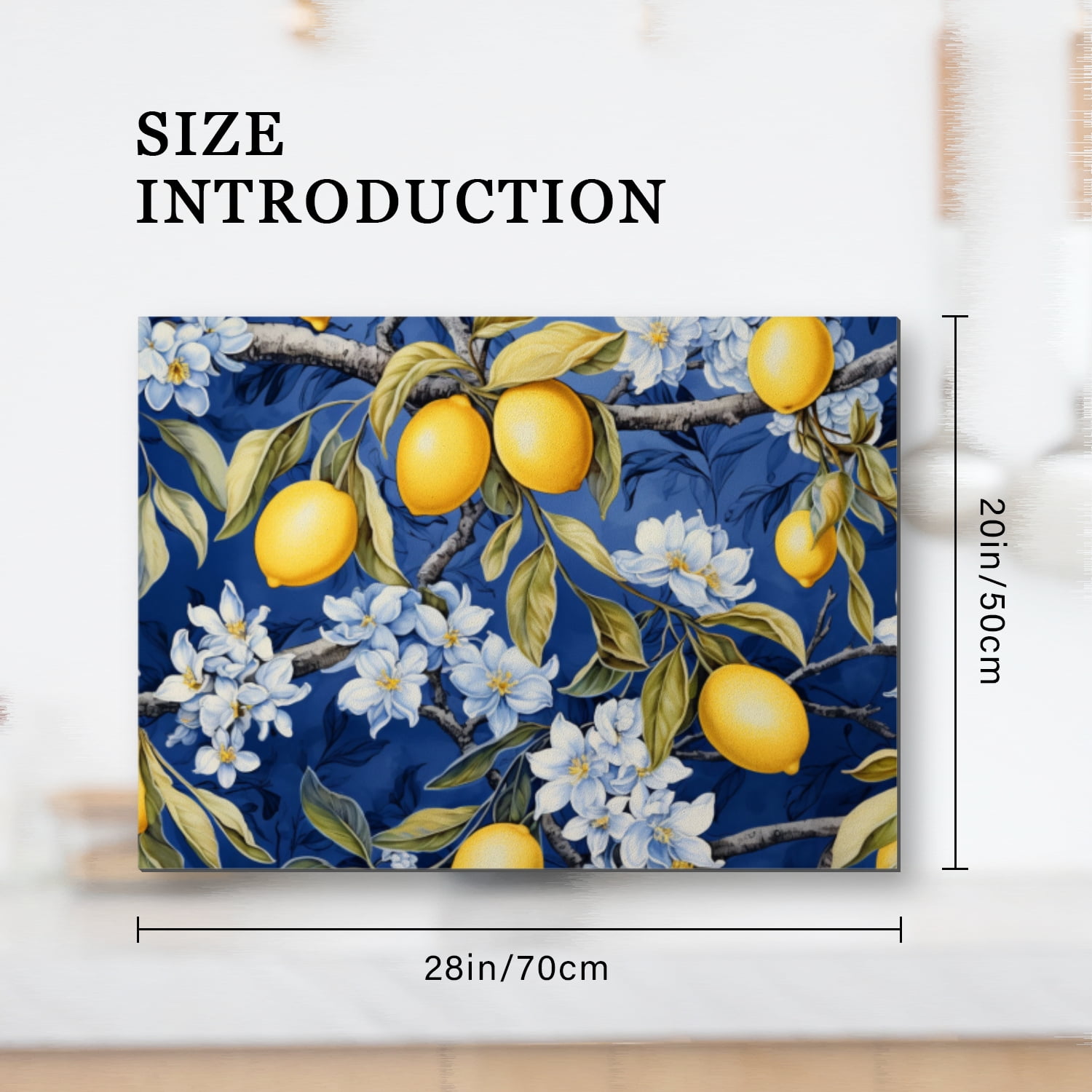 Stove Burner Cover, Vintage Lemon Tree, Heat Resistant Ceramic Cooktop Cover, Glass Induction Cooktop Protector mat, Non-slip Foldable Decoration pad for Kitchen RV (28×20 Inch)
