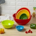 thumbnail image 2 of 6 Piece Plastic Mixing Bowls Set, Colorful Serving Bowl for Kitchen, Ideal for Baking, Prepping and Cooking,Nesting Design for Space Saving Storage, Rainbow, 2 of 4