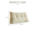 thumbnail image 2 of ANMINY Triangle Headboard Pillow Full Filling Backrest Wedge Pillow w/ Side Pocket Removable Cover Corduroy Texture, 2 of 8