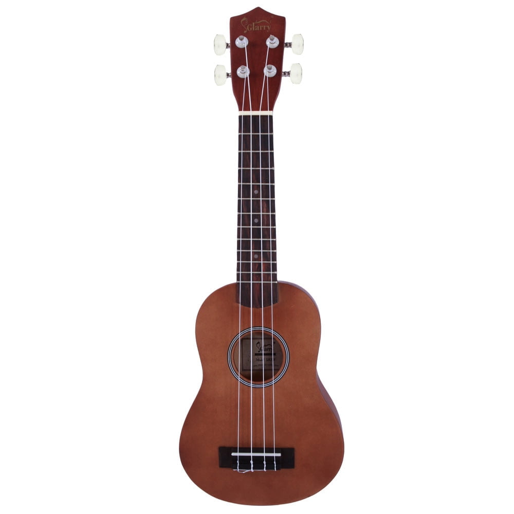 Kepooman UK101 Ukulele 21 inch Professional Pure Color Rosewood Fingerboard Basswood Soprano Ukelele Kit with Bag - Brown