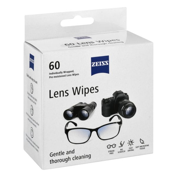zeiss lens cleaning wipes small premoistened 60pk