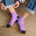thumbnail image 3 of Pofeuu Lilac Glittering Print 30cm Socks, Adult Running Hiking Socks for Youth and Adult, 3 of 7